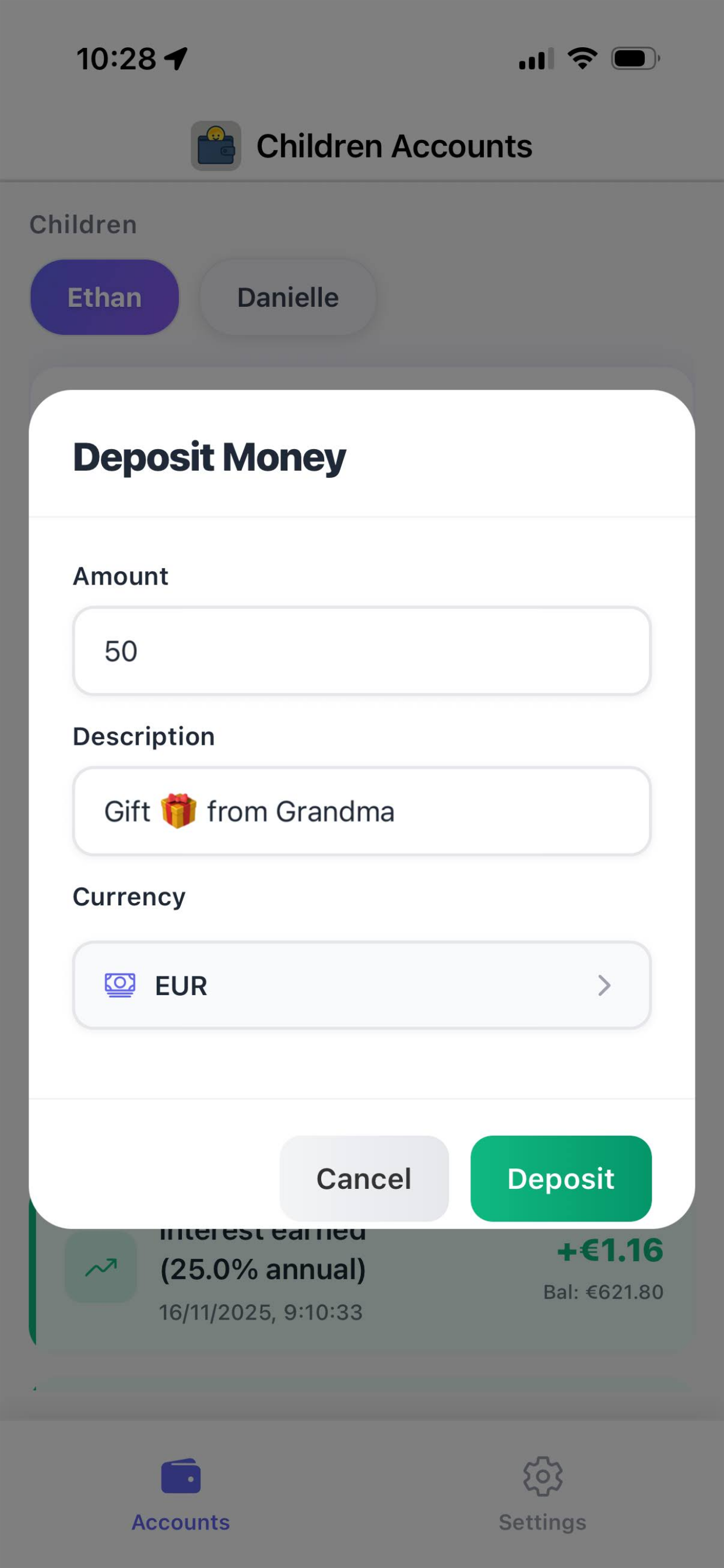 KidBudget Screenshot 3